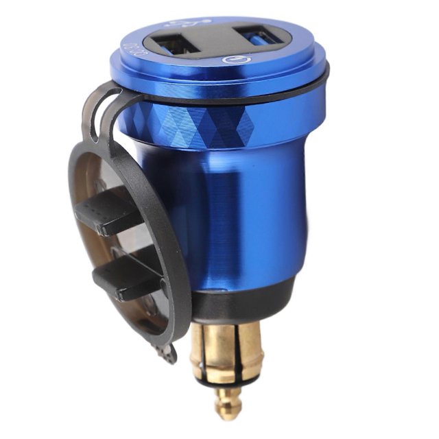 12V-24V Motorcycle USB Port Power Charger Socket with LED Display