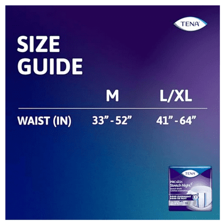 2 pack...TENA ProSkin Overnight Protection Incontinence Briefs, Large / Extra Large, 12 Count