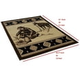 thumbnail image 4 of Handcraft Rugs Cabin Rug  Lodge, Cabin Nature and Animals Area Rug  Modern Southwestern Design Cabin Area Rug  Abstract, Chocolate Brown/BeigeCowboy/Horse 4x5 feet, 4 of 6