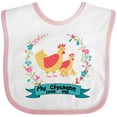 thumbnail image 3 of Inktastic Chicken Farming My Chickens Love Me Girls Baby Bib, 3 of 4