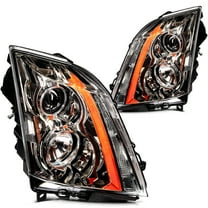 ECCPP Headlight Assembly Fit for Cadillac CTS 2008-2014 Pair Headlamps OE:14-01122R