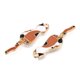 thumbnail image 4 of 100pc Eco-Friendly Alloy Enamel Pendants Cadmium Free & Lead Free & Nickel Free Light Gold Cat Sienna 35x10x1.5mm Hole: 1.6mm, 4 of 4