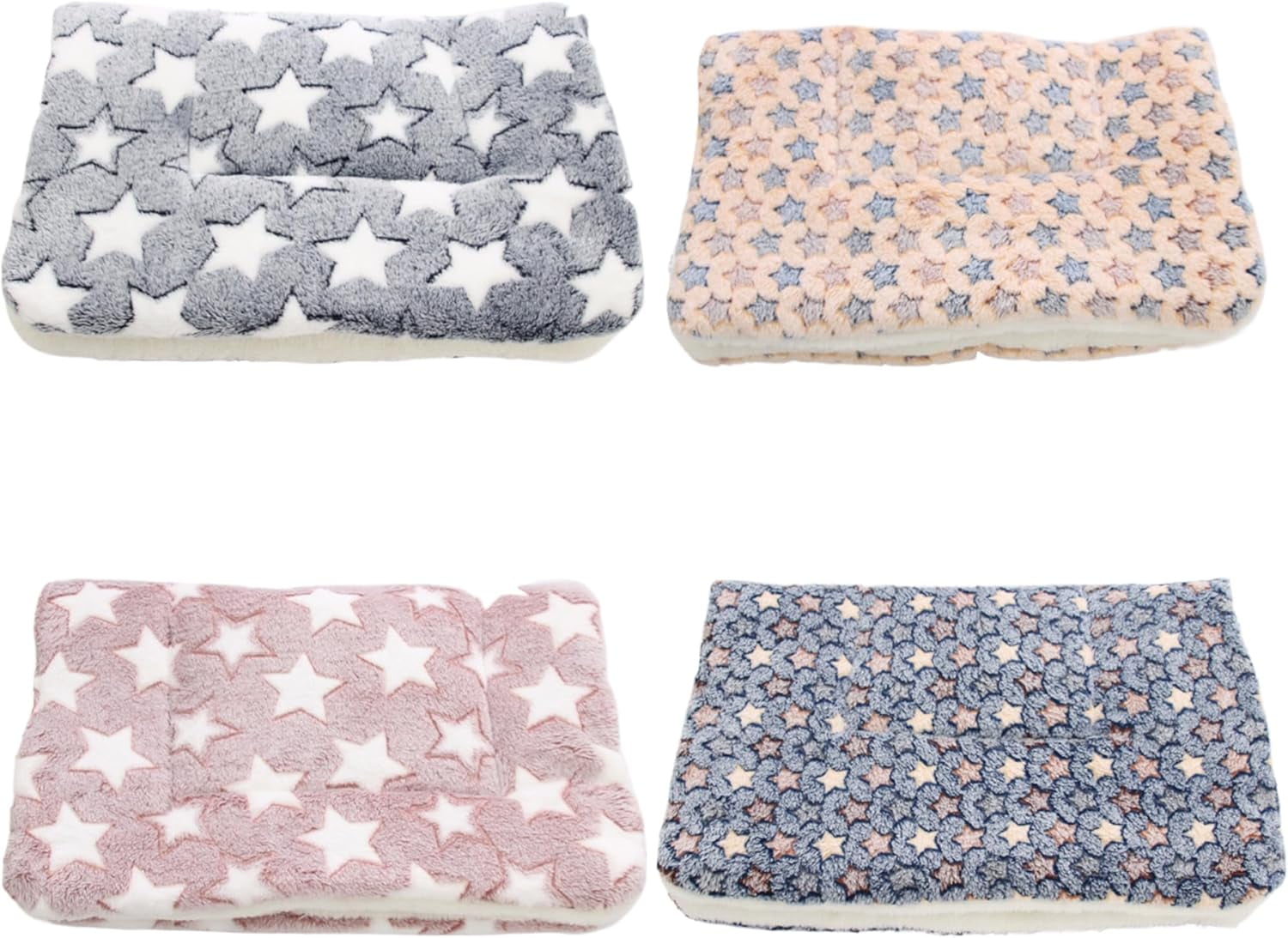 Cozy Calming Cat Blanket Dog Blanket: 5 Sizes Flannel Cloth Self Warming Cat Mat, Ultra Soft Pet Beds for Small Medium Large Pet Dogs, Reversible Fleece Dog Crate Kennel Mat Cat Bed Liner (B, XL)