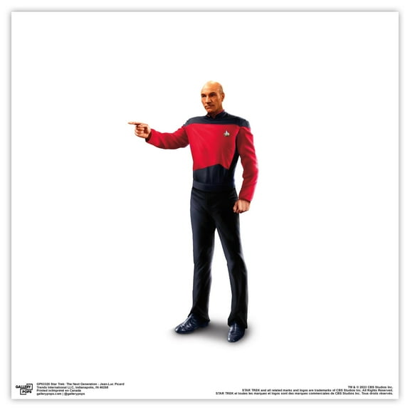 Gallery Pops Star Trek: The Next Generation - Jean-Luc Picard Wall Art, Unframed Version, 12" x 12"