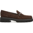 thumbnail image 2 of Franco Sarto Women's Senna Lug Sole Loafer Brown Speckled Print Suede 8.5W, 2 of 6