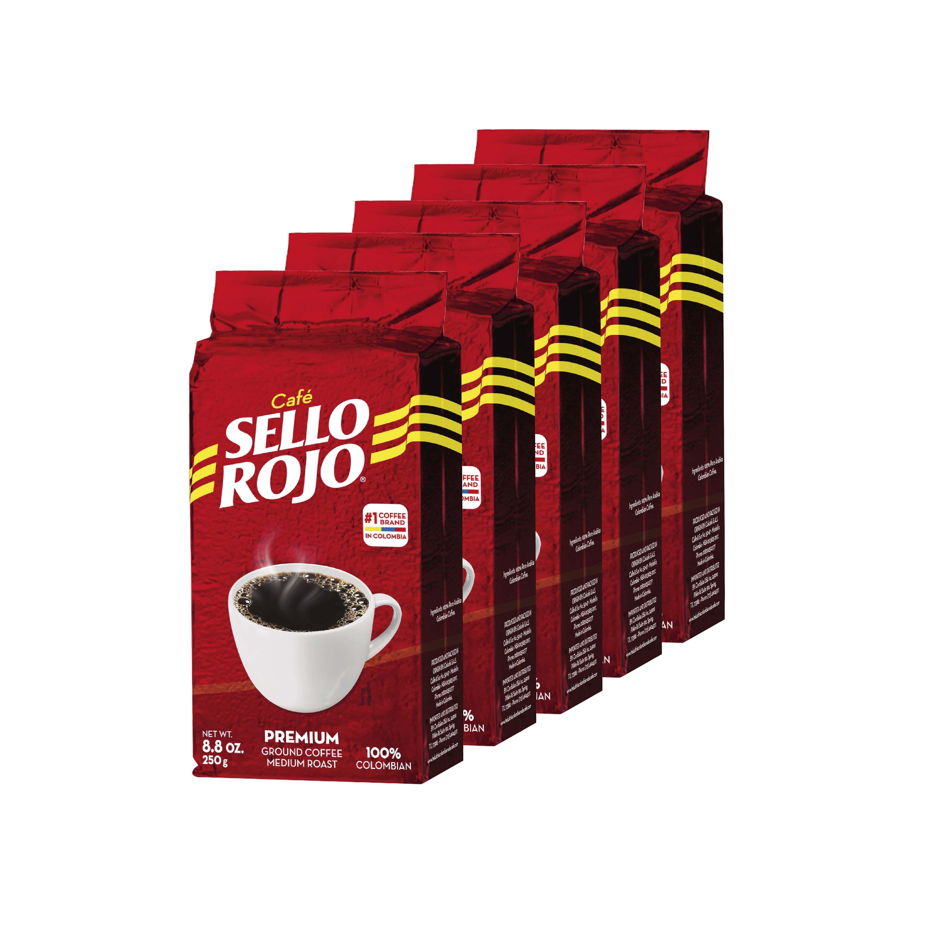 Sello Rojo Coffee Premium 16 oz Pack of 5