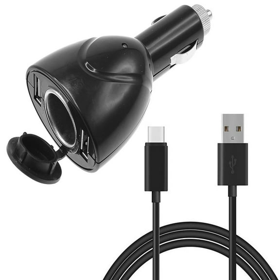 6ft Type-C Cable 2-Port USB Charger for iPhone 16/Pro/Max/Plus - Power Cord DC Socket Splitter USB-C Wire Adapter for iPhone 16/Pro/Max/Plus