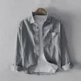 thumbnail image 3 of Camisa de hombre negra con bolsillo, camisas a rayas para hombre, cosas baratas, elegantes, estilo coreano, cuello regular, tops Xxl, ropa social normal, 3 of 5