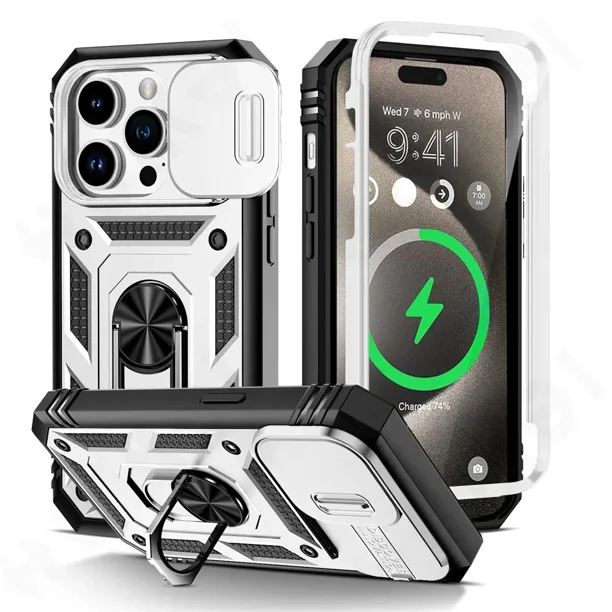 Case For iPhone 16 15 14 13 12 11 Pro XS Max XR Plus Camera Slide ...