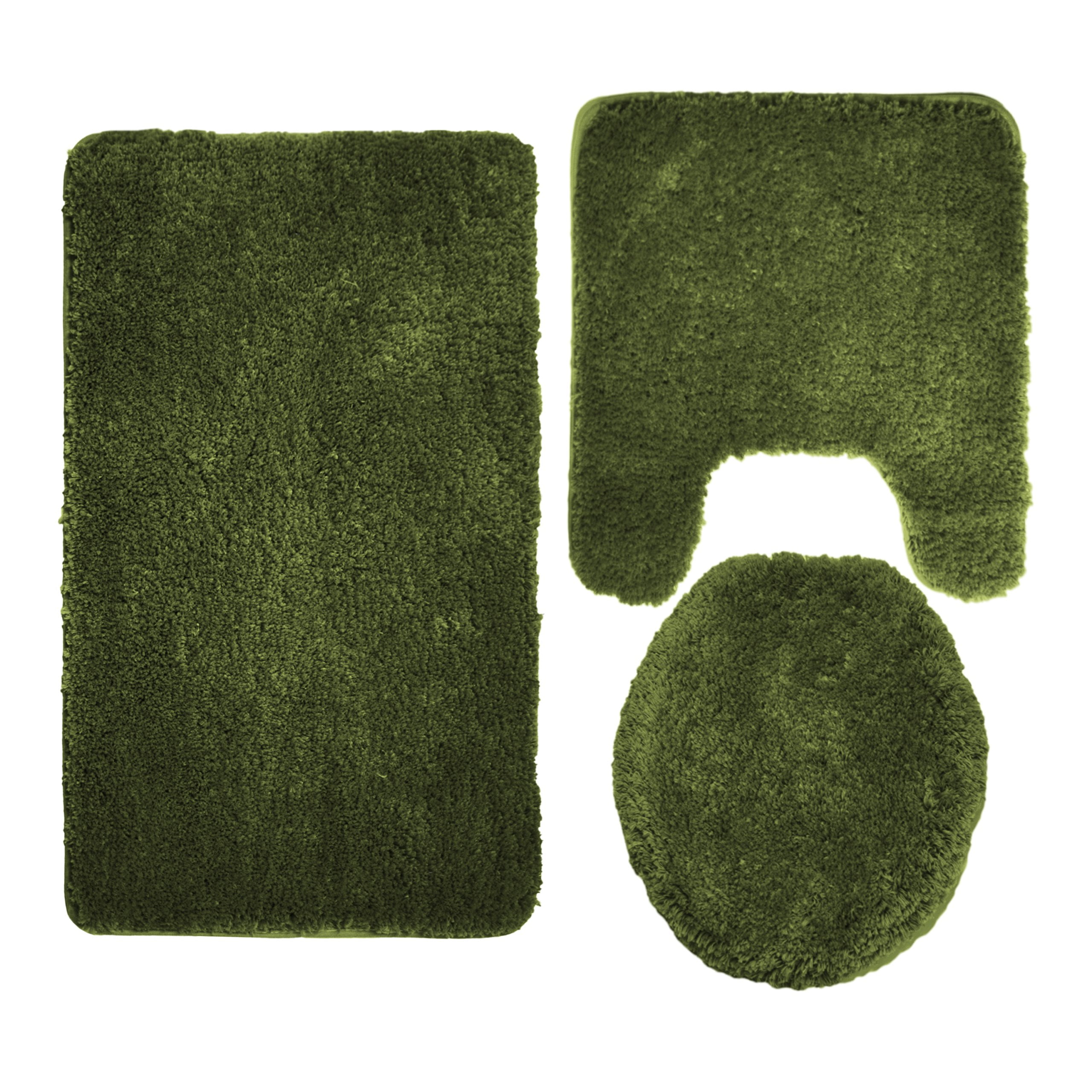 3 PC Bathroom Rug Set Contour Mat Toilet Lid Cover Ultra Soft Fluffy Queen Mary - Picture 33 of 42