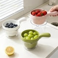 thumbnail image 4 of Small Colander Layer Draining Basket With Handle Berry And Tomato Washer Vegetable Washing Bowl With Strainer Kitchen Rinser Container For Portable Strainer Bowl, 4 of 9