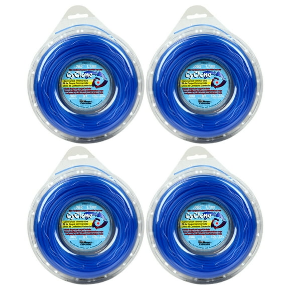 Cyclone CY065D1/2 Blue 0.065" x 300' Commercial String Trimmer Line, Made in the USA (4-Pack)