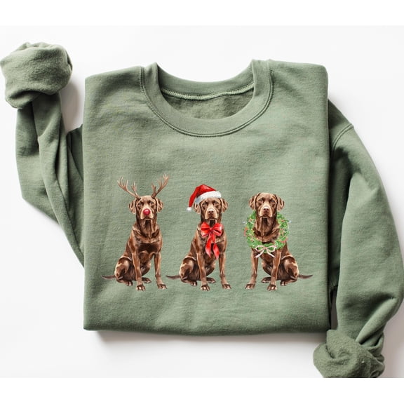 Chocolate Labrador Winter Shirt, Winter Dog Sweatshirt, Chocolate Lab Shirt, Winter Dog Shirt, Dog Mom Shirt, Lab Mom Dog Love All Size S-5Xl