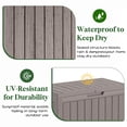 thumbnail image 3 of Joxxoaa 45 Gallon Resin Deck Box, Lockable Patio Outdoor Storage Box for Furniture, Garden Tools and Tools Storage, Waterproof Outside Storage Boxes - Grey, 3 of 6