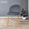 thumbnail image 4 of Set de sillas Gaon Velvet para comedor Gris 2 piezas, 4 of 9