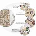 thumbnail image 3 of Tan Coffee Bathroom Shower Curtains with 12 Hooks Waterproof Shower Curtain for Stalls and Bathtubs Vintage Latte Cafe Books Leaves Flowers Theme Decorative Bathroom Privacy Curtain 36x72 Inches, 3 of 9