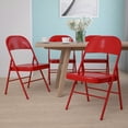 thumbnail image 3 of Flash Furniture 4 Pack HERCULES Series Double Braced Red Metal Folding Chair, 3 of 14