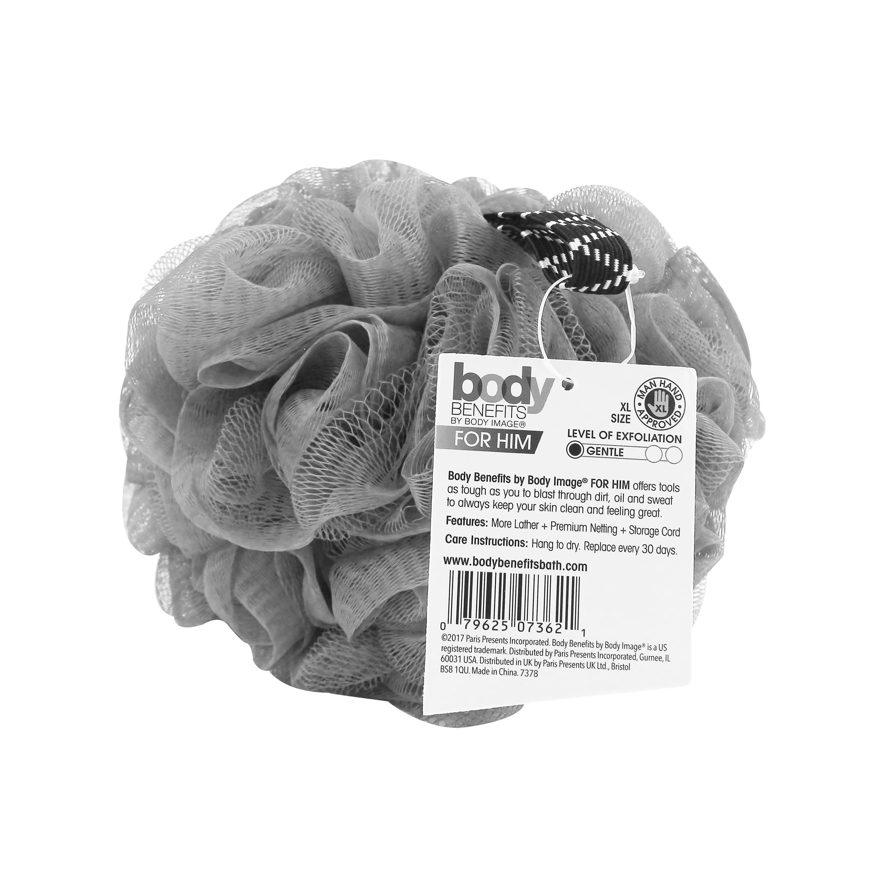 (4 pack) Body Benefits Mens XL Shower Body Loofah, Color May Vary