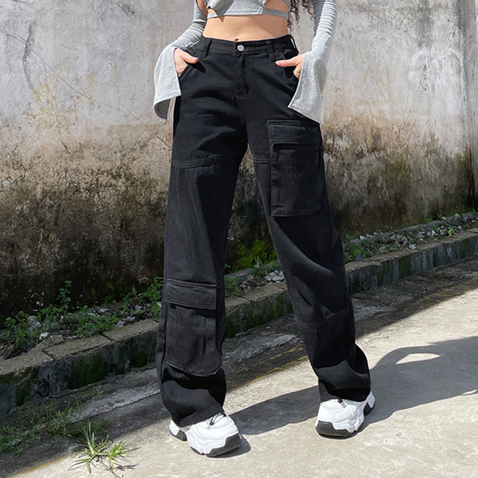 Women's Y2k Athleisure: Vintage High Waisted Cargo Pants A - Temu