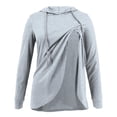 thumbnail image 6 of WAGUTH Women's Maternity Nursing Hoodies Long Sleeve Side Split Breastfeeding Sweatshirt Soft Casual Tunic Tops for Pregnancy Daily Wear,Gray,M, 6 of 7