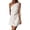 White, variant on Summer Dresses for Women Casual Short Sleeve Linen Solid Color One Shoulder Slim Temperament Dress