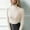 Beige, variant on Women’s Turtleneck Tops Long Sleeve Shirts Mock Neck Basic Slim Fitted Tees Lightweight Stretch Base Layer T-Shirt