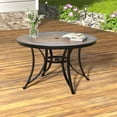 thumbnail image 2 of Boyel Living 48" Cast Aluminum Weather Resistance Outdoor Dining Table, Dark Gold, 2 of 6