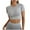Gray, variant on LYXSSBYX Sports Bras for Women Womens Fashionable and Comfortable Yoga Exercise Bodybuilding Top Yoga Suit Short Sleeved Round Neck Top Shirt