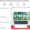 thumbnail image 3 of Compatible with iPhone Se3/iPhone Se2, iPhone 6/6S Case,iPhone7/iPhone8 Case 4.7 Inch with Ring Stand, Heavy-Duty Military Grade Shockproof Phone Cover (Hot Pink), 3 of 12