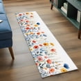 thumbnail image 3 of Hallway Runner Rug 2'x6', Spring Floral Long Non-slip Runner Rugs, Watercolor Elegant Summer Botanical Washable Outdoor Indoor Throw Floor Carpet Mat for Living Room/Bedroom/Kitchen/Office/Laundry, 3 of 9