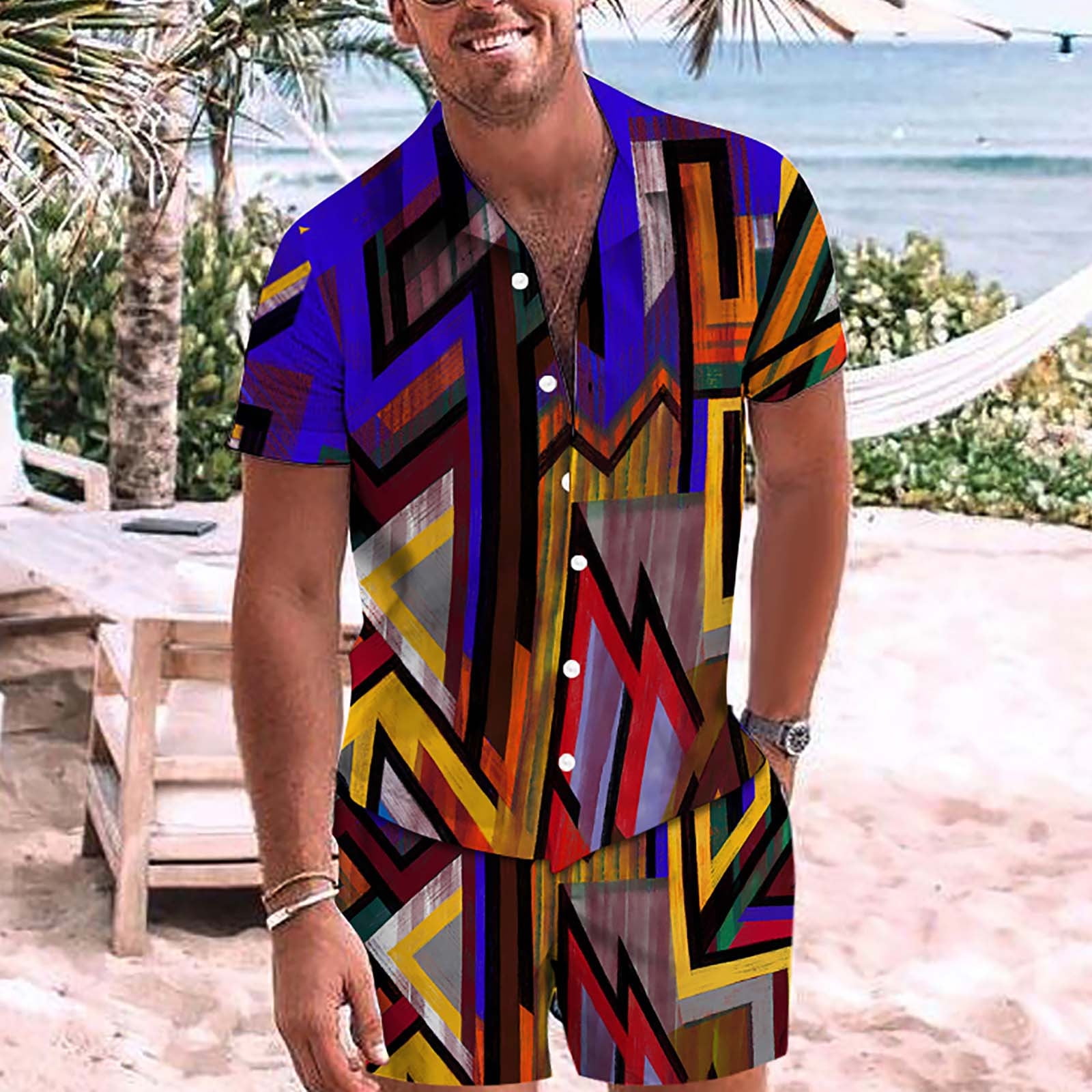 cllios Mens Shorts Clearance, Men's Fashion Short Sleeve Shorts Two