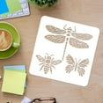 thumbnail image 3 of Dragonfly Bee Butterfly Stencils 11.8x11.8inch Plastic Drawing Painting Stencils Templates Sets for Painting Baking Crafts Walls Furniture DIY, 3 of 8