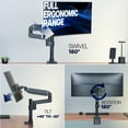 thumbnail image 3 of VIVO Single Monitor Desk Mount w/ Pneumatic Spring, Fits Ultrawides up to 49", 3 of 8