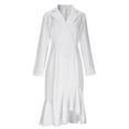 thumbnail image 6 of ClodeEU Women's Sexy Blazer Collar Bodycon Fishtail Dress,Wedding Guest Dress ,Work Dresses Business Outfits White,Womens Plus M, 6 of 6