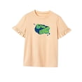 thumbnail image 3 of Camiseta para mujer con cuello redondo, camiseta suave de manga corta para mujer para vacaciones en la calle L, 3 of 7
