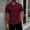 Wine, variant on WIZUTIZ Mens Work Henley Shirts 2026 Short Sleeve Casual Slim Fit Button Up Waffle Golf Shirts with Pockets Tennis T Shirts
