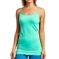 thumbnail image 2 of 3 Packs of Sofra Women's Scoop Neck Adjustable Spaghetti Strap Seamless One Size Long Camisole Tank Top, 2 of 3
