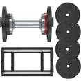 thumbnail image 3 of Snode 50 lbs Black Adjustable Dumbbell Non-Slip Dumbbell Lifting Dumbells for Body Workout(Pair), 3 of 6