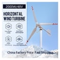 thumbnail image 2 of 2kw 24v 48v Wind Turbine Generator Horizontal Axis Wind Turbine MPPT Controller Off Grid Inverter Alternative Energy ,Easy to Install, 2 of 7