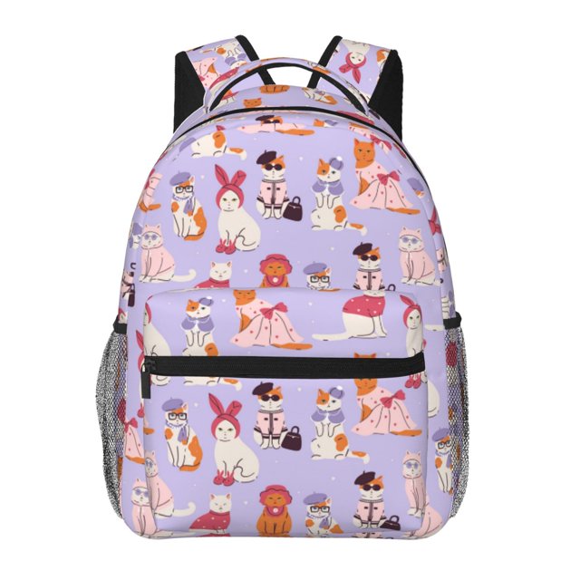 Easygdp Fashionable Cats Mochila Ergonómica Versátil para Laptop - Múltiples Bolsillos, Correas Ajustables, Unisex para Escuela, Viajes y Actividades al Aire Libre-One Size