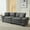 Grey, variant on 84" Upholstered Small Loveseat Couch, 2 Seater Sofa with Sturdy Structure, Comfortable Loveseat with Breathable Fabric for Living Room Apartment Office, Black