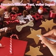 thumbnail image 2 of Laklulu 100 etiquetas de regalo en forma de estrella con papel kraft, etiqueta de regalo marrón de 6 cm, etiqueta colgante de papel kraft, equipada con una cuerda de yute de 20 m de largo, adecuada, 2 of 7