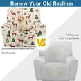 thumbnail image 4 of Kuiaobaty Reindeer Christmas Tree Recliner Couch Cover for Pets Kids Snowflake Durable Reclining Sofa Slipcover with Pocket Soft Recliner Chair Cover Washable Reclining Slipcover Nonslip, 4 of 8