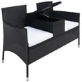 thumbnail image 4 of SAFAVIEH Viora Outdoor Patio Loveseat, Black/White, 4 of 14
