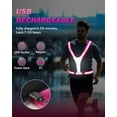 thumbnail image 4 of Chaleco para correr Fitense LED recargable en 5 colores, ajustable, 4 of 7