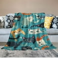 thumbnail image 2 of ARISTURING  Funny Cats Throw Blanket Ultra Soft Warm All Season Cute Cartoon Design Decorative Blanket for Bed Chair Car Sofa Couch Bedroom, 2 of 6