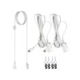thumbnail image 1 of 2 Pack Extension Hanging Lantern Cord Cable UL 12Ft 360W With E26 E27 Socket Gear Switch + Hooks + 2-Prong US AC Power Plugs, Extra Lighting For Garag, 1 of 4
