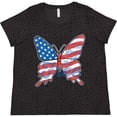 thumbnail image 3 of Inktastic Patriotic Butterfly Women's Plus Size T-Shirt, 3 of 5