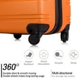 thumbnail image 4 of Zimtown 20/24/28" Hardside Spinner Suitcase 3 Piece ABS Luggage Set with TSA Lock, Orange, 4 of 8