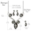 thumbnail image 4 of Set´s para Mujer con Cristal Fino Europeo en forma de Barroco- Bañado en Rodio – Set´s  Elegante y Brillante-Aretes de Mujer de Moda- Joyería para Mujer de Moda- Regalo especial Ortiz Espinosa Temporada, 4 of 5